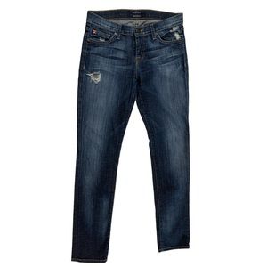 HUDSON Dark wash / distressed skinny jean Sz 28